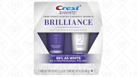Crest 3D White Brilliance Daily Cleansing Toothpaste and Whitening Gel | $10 | Amazon | Clip the 25% coupon